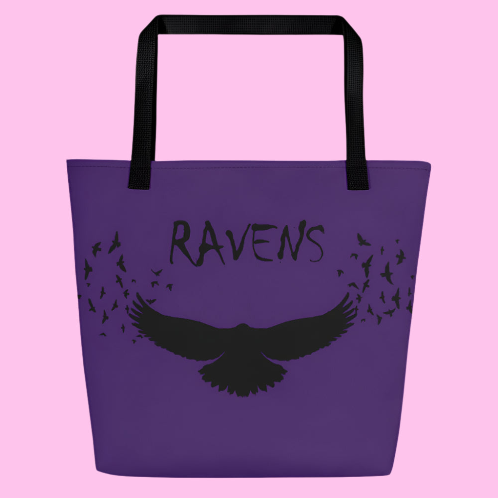 Raven Purple Tote Bag
