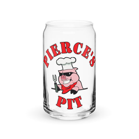 Pierce's Pit Can-shaped glass