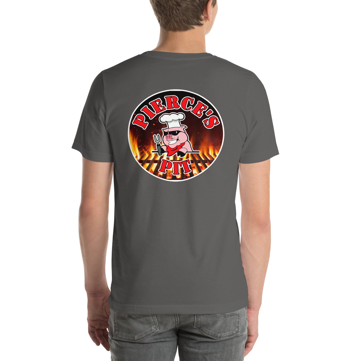 Pierce's Pit Grill Fire Bella + Canvas Unisex t-shirt