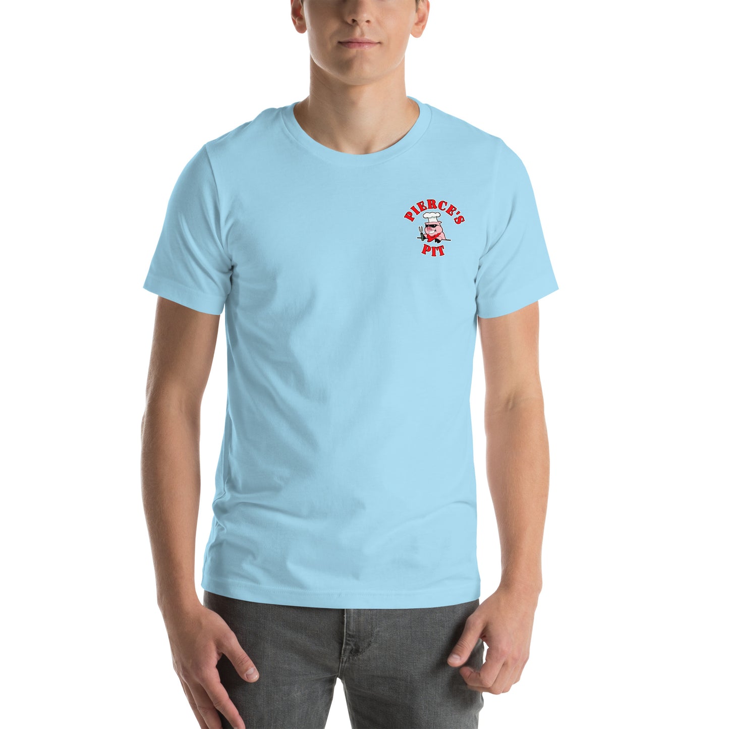 Pierce's Pit Grill Fire Bella + Canvas Unisex t-shirt