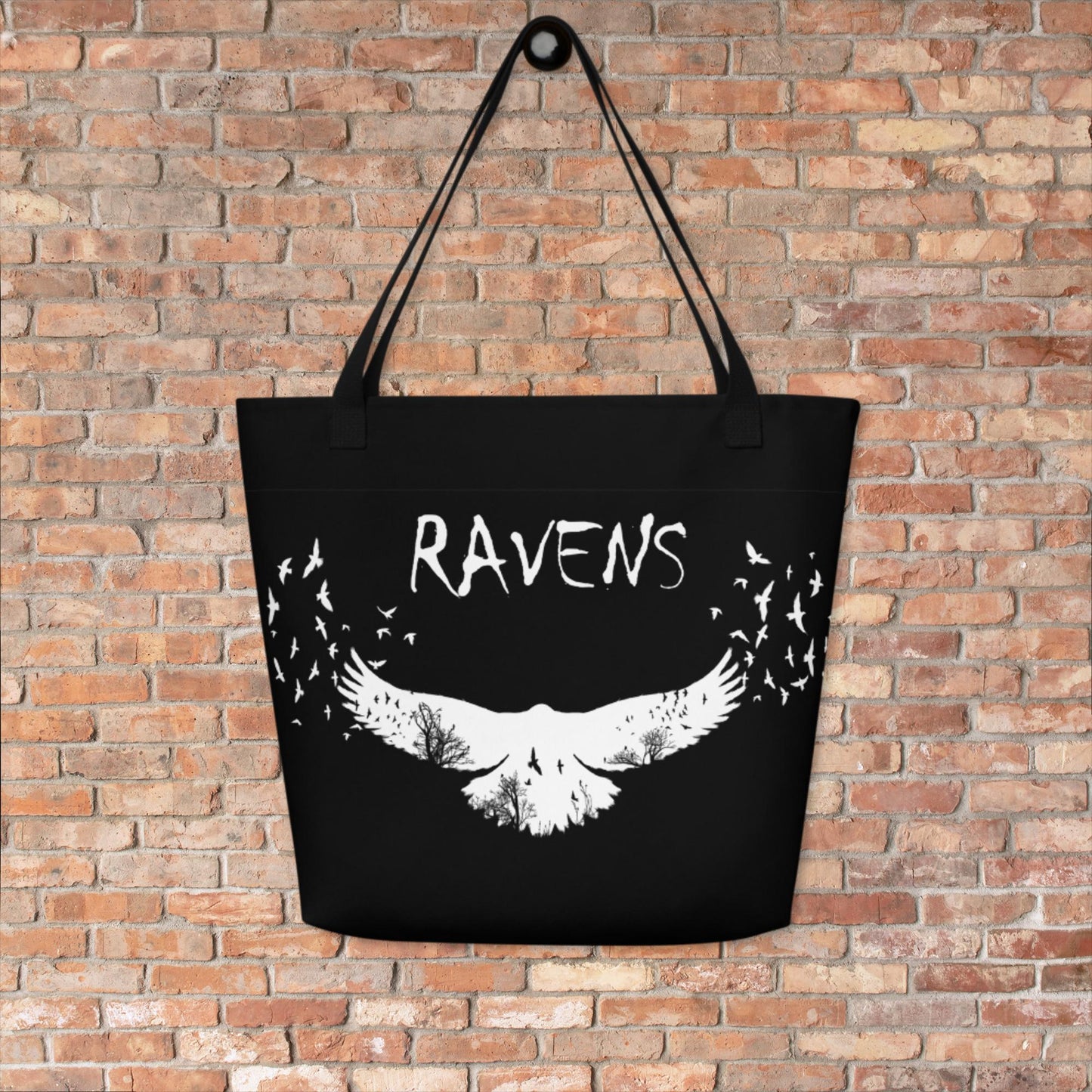 Ravens Black Tote Bag