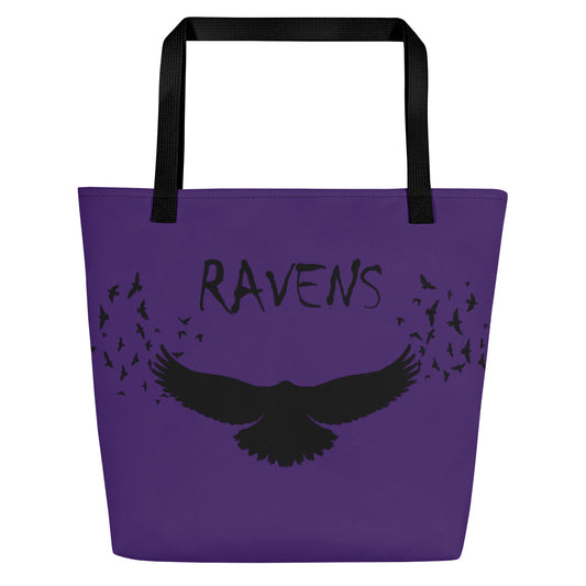 Raven Purple Tote Bag