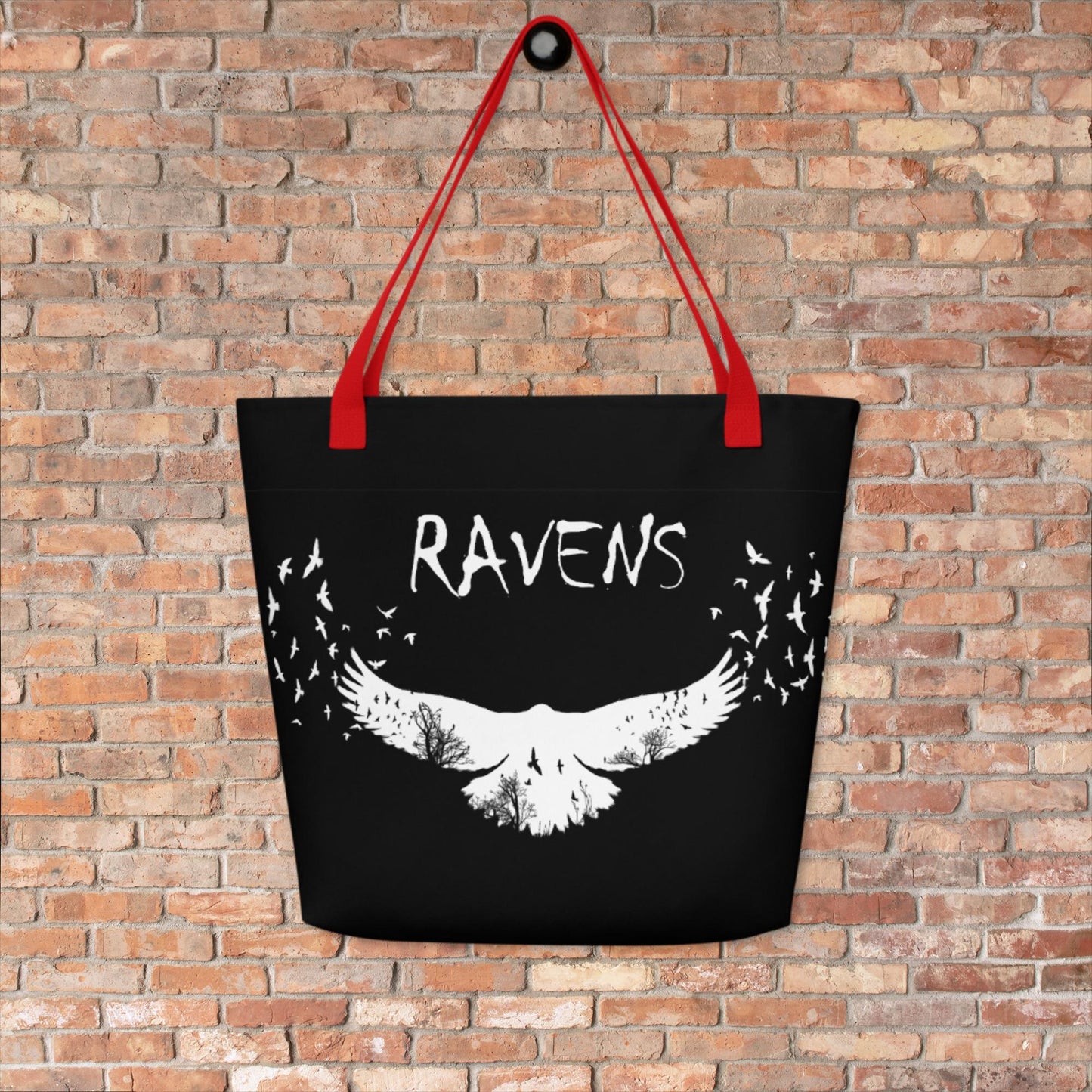 Ravens Black Tote Bag
